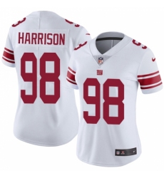Women's Nike New York Giants #98 Damon Harrison Elite White NFL Jersey