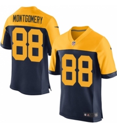 Men's Nike Green Bay Packers #88 Ty Montgomery Elite Navy Blue Alternate NFL Jersey