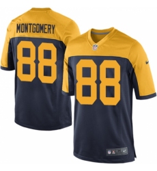 Men's Nike Green Bay Packers #88 Ty Montgomery Game Navy Blue Alternate NFL Jersey
