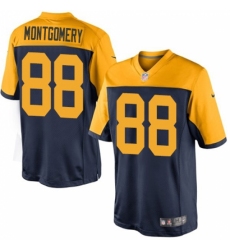 Youth Nike Green Bay Packers #88 Ty Montgomery Limited Navy Blue Alternate NFL Jersey
