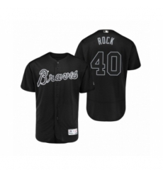 Men's Braves #40 Mike Soroka Rock Black 2019 Players Weekend Authentic Jersey