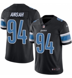 Men's Nike Detroit Lions #94 Ziggy Ansah Elite Black Rush Vapor Untouchable NFL Jersey