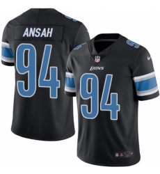Men's Nike Detroit Lions #94 Ziggy Ansah Elite Black Rush Vapor Untouchable NFL Jersey