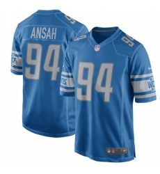 Men's Nike Detroit Lions #94 Ziggy Ansah Game Light Blue Team Color NFL Jersey