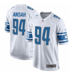 Men's Nike Detroit Lions #94 Ziggy Ansah Game White NFL Jersey