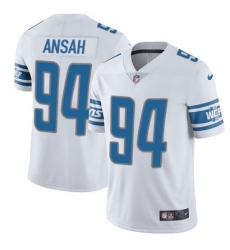 Men's Nike Detroit Lions #94 Ziggy Ansah Limited White Vapor Untouchable NFL Jersey