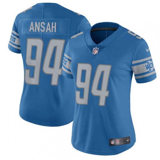 Women's Nike Detroit Lions #94 Ziggy Ansah Limited Light Blue Team Color Vapor Untouchable NFL Jersey Women's Nike Detroit Lions #94 Ziggy Ansah Limited Light Blue Team Color Vapor Untouchable NFL Jersey