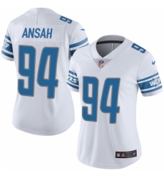 Women's Nike Detroit Lions #94 Ziggy Ansah Limited White Vapor Untouchable NFL Jersey