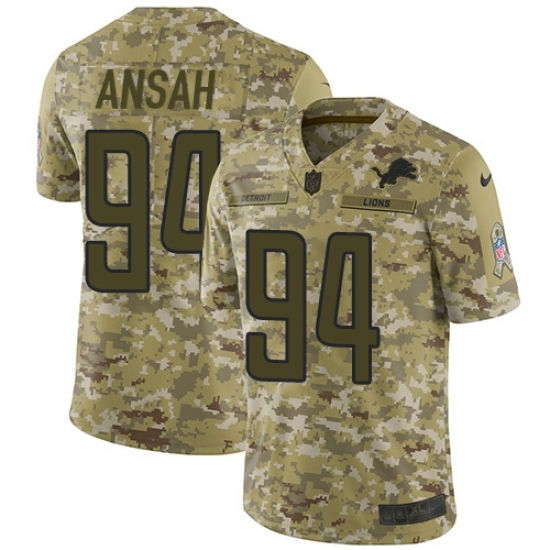 Youth Nike Detroit Lions #94 Ziggy Ansah Limited Camo 2018 Salute to Service NFL Jersey Youth Nike Detroit Lions #94 Ziggy Ansah Limited Camo 2018 Salute to Service NFL Jersey