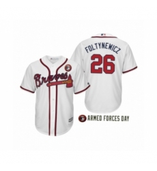Men's 2019 Armed Forces Day Mike Foltynewicz #26 Atlanta Braves White Jersey
