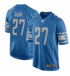 Men's Nike Detroit Lions #27 Glover Quin Game Light Blue Team Color NFL Jersey