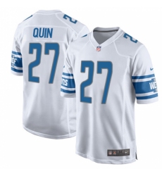 Men's Nike Detroit Lions #27 Glover Quin Game White NFL Jersey