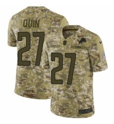 Men's Nike Detroit Lions #27 Glover Quin Limited Camo 2018 Salute to Service NFL Jersey