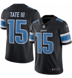 Men's Nike Detroit Lions #15 Golden Tate III Elite Black Rush Vapor Untouchable NFL Jersey