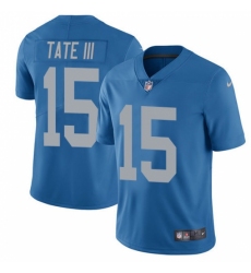 Men's Nike Detroit Lions #15 Golden Tate III Elite Blue Alternate NFL Jersey