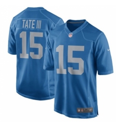 Men's Nike Detroit Lions #15 Golden Tate III Game Blue Alternate NFL Jersey