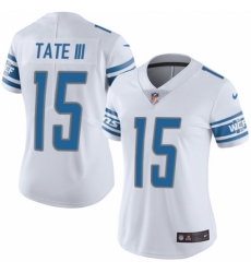 Women's Nike Detroit Lions #15 Golden Tate III Limited White Vapor Untouchable NFL Jersey