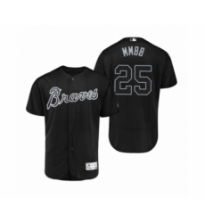 Men's Atlanta Braves #25 Tyler Flowers MMBB Black 2019 Players Weekend Authentic Jersey