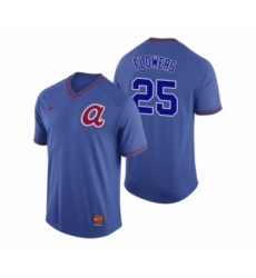 Women Atlanta Braves #25 Tyler Flowers Royal Cooperstown Collection Legend Jersey