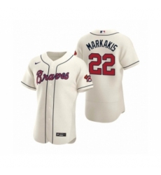 Men's Atlanta Braves #22 Nick Markakis Nike Cream Authentic 2020 Alternate Jersey