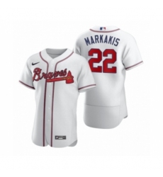 Men's Atlanta Braves #22 Nick Markakis Nike White 2020 Authentic Jersey