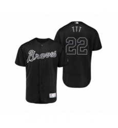 Men's Braves #22 Nick Markakis TTT Black 2019 Players Weekend Authentic Jersey