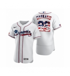 Men's Nick Markakis #22 Atlanta Braves White 2020 Stars & Stripes 4th of July Jersey