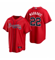 Men's Nike Atlanta Braves #22 Nick Markakis Red Alternate Stitched Baseball Jersey