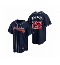 Youth Atlanta Braves #22 Nick Markakis Nike Navy 2020 Replica Alternate Jersey