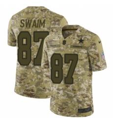 Men's Nike Dallas Cowboys #87 Geoff Swaim Limited Camo 2018 Salute to Service NFL Jersey