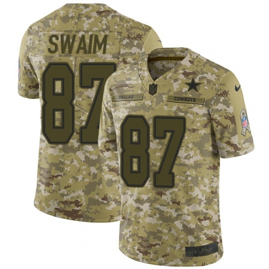 Men's Nike Dallas Cowboys #87 Geoff Swaim Limited Camo 2018 Salute to Service NFL Jersey Men's Nike Dallas Cowboys #87 Geoff Swaim Limited Camo 2018 Salute to Service NFL Jersey