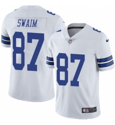 Men's Nike Dallas Cowboys #87 Geoff Swaim White Vapor Untouchable Limited Player NFL Jersey