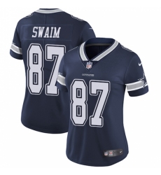 Women's Nike Dallas Cowboys #87 Geoff Swaim Navy Blue Team Color Vapor Untouchable Limited Player NFL Jersey