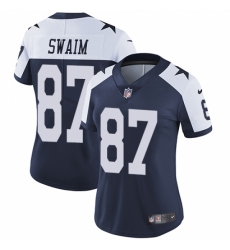 Women's Nike Dallas Cowboys #87 Geoff Swaim Navy Blue Throwback Alternate Vapor Untouchable Limited Player NFL Jersey