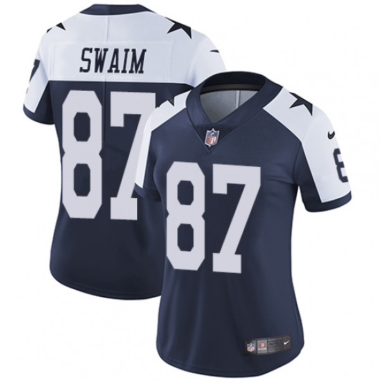 Women's Nike Dallas Cowboys #87 Geoff Swaim Navy Blue Throwback Alternate Vapor Untouchable Limited Player NFL Jersey Women's Nike Dallas Cowboys #87 Geoff Swaim Navy Blue Throwback Alternate Vapor Untouchable Limited Player NFL Jersey