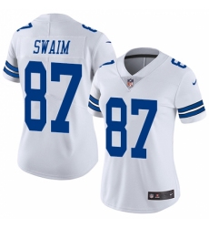 Women's Nike Dallas Cowboys #87 Geoff Swaim White Vapor Untouchable Limited Player NFL Jersey