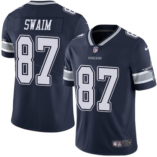 Youth Nike Dallas Cowboys #87 Geoff Swaim Navy Blue Team Color Vapor Untouchable Limited Player NFL Jersey Youth Nike Dallas Cowboys #87 Geoff Swaim Navy Blue Team Color Vapor Untouchable Limited Player NFL Jersey