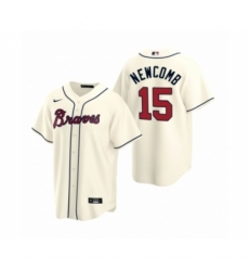 Women Atlanta Braves #15 Sean Newcomb Nike Cream 2020 Replica Alternate Jersey