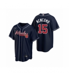 Youth Atlanta Braves #15 Sean Newcomb Nike Navy 2020 Replica Alternate Jersey