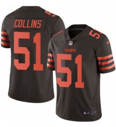 Men's Nike Cleveland Browns #51 Jamie Collins Limited Brown Rush Vapor Untouchable NFL Jersey
