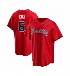 Youth Bobby Cox #6 Atlanta Braves Red Replica Alternate Jersey