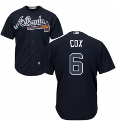 Youth Majestic Atlanta Braves #6 Bobby Cox Replica Blue Alternate Road Cool Base MLB Jersey