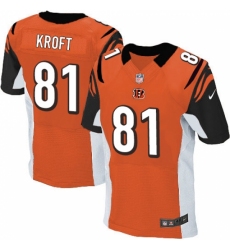 Men's Nike Cincinnati Bengals #81 Tyler Kroft Elite Orange Alternate NFL Jersey