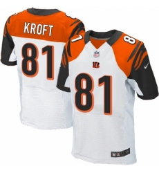 Men's Nike Cincinnati Bengals #81 Tyler Kroft Elite White NFL Jersey