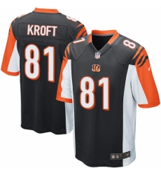 Men's Nike Cincinnati Bengals #81 Tyler Kroft Game Black Team Color NFL Jersey