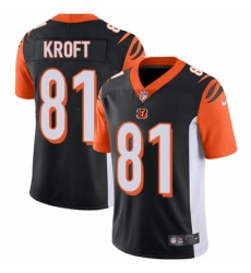 Men's Nike Cincinnati Bengals #81 Tyler Kroft Vapor Untouchable Limited Black Team Color NFL Jersey