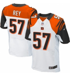 Men's Nike Cincinnati Bengals #57 Vincent Rey Elite White NFL Jersey