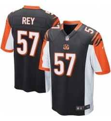 Men's Nike Cincinnati Bengals #57 Vincent Rey Game Black Team Color NFL Jersey