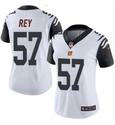 Women's Nike Cincinnati Bengals #57 Vincent Rey Limited White Rush Vapor Untouchable NFL Jersey