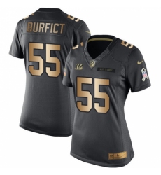 Women's Nike Cincinnati Bengals #55 Vontaze Burfict Limited Black/Gold Salute to Service NFL Jersey